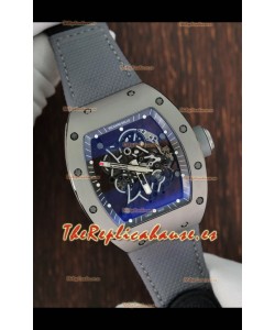 Richard Mille Super Clone RM055 Reloj Cerámica/Titanio Caja Gris con Genuino Tourbillon