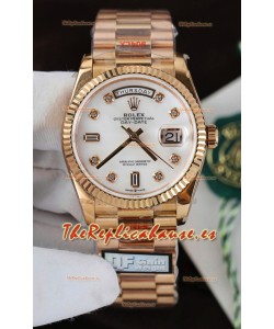 Reloj Rolex Day Date Presidential Oro Rosado 18K 40MM - Dial Perla Calidad Espejo 1:1