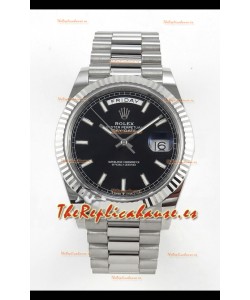 Rolex Day Date Super Clone Dial Negro 40MM 210 Gramos Reloj Réplica Suizo