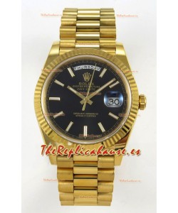 Rolex Day Date Super Clone Dial Negro 40MM 220 Gramos Reloj Réplica Suizo