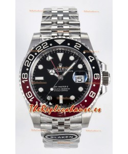 Rolex GMT Masters II Super Clone 12719 "Blaken" Reloj de Acero 904L con Dial Negro