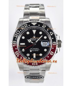 Rolex GMT Masters II Super Clone 12719 "Blaken" Reloj de Acero 904L con Dial Negro