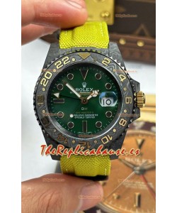 Rolex GMT Masters DiW Desert Caja de Carbono Reloj Réplica Suizo Dial Verde 