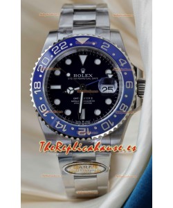 Reloj Rolex GMT Masters Super Clone Custom Bisel de Cerámica Dial Negro