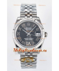 Rolex Super Clone Datejust ETA 2688 Movement 31MM Acero Inoxidable Case Reloj Dial Gris