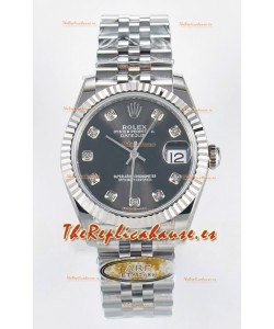 Rolex Super Clone Datejust ETA 2688 Movement 31MM Acero Inoxidable Case Reloj Dial Gris