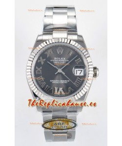 Rolex Super Clone Datejust ETA 2688 Movement 31MM Acero Inoxidable Case Reloj Dial Gris