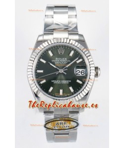 Rolex Super Clone Datejust ETA 2688 Movement 31MM Reloj Caja Acero Inoxidable Dial Verde