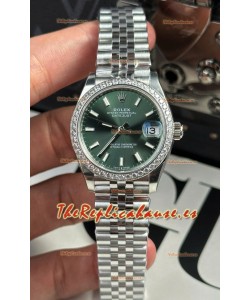 Rolex Super Clone Datejust ETA 2688 Movement 31MM Reloj Caja Acero Inoxidable Dial Verde
