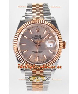 Rolex Super Clone Datejust ETA 3235 Movement 41MM Reloj y Dial Chapados en Oro Rosado Dos Tonos