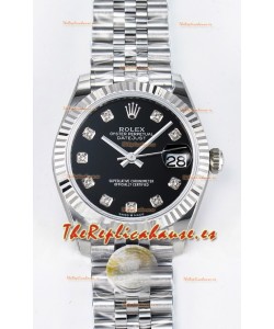 Rolex Super Clone Datejust ETA 2688 Movement 31MM Reloj Acero Inoxidable Dial Negro