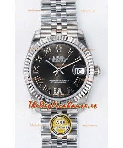Rolex Super Clone Datejust ETA 2688 Movement 31MM Acero Inoxidable Reloj Dial Gris 