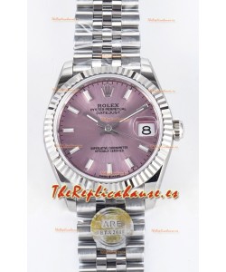 Rolex Super Clone Datejust ETA 2688 Movement 31MM Reloj Acero Inoxidable Dial Rosa 