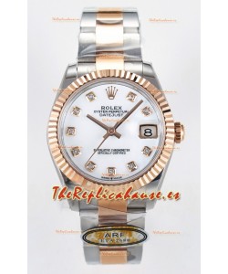Rolex Super Clone Datejust ETA 2688 Movement 31MM Dial Oro Rosado Dos Tonos