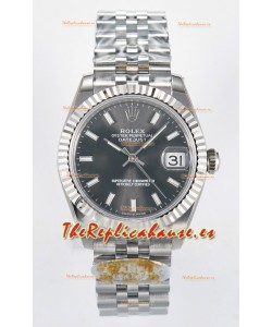 Rolex Super Clone Datejust ETA 2688 Movement 31MM Acero Inoxidable Case Reloj Dial Gris