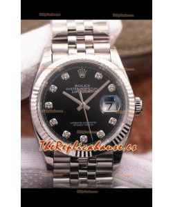 Rolex Datejust 126234 36MM Réplica Suiza en Acero 904L Dial Negro Réplica a Espejo 1:1