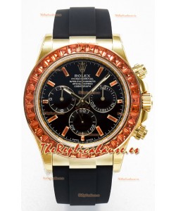 Rolex Daytona Super Clone Daytona Caja Oro Amarillo Dial Negro con Bisel Zafiro