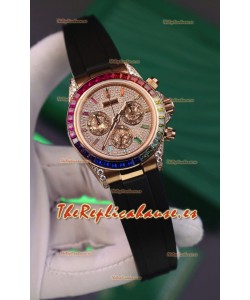 Rolex Daytona Super Clone 116595RBOW Oro Rosado Espejo 1:1 Movimiento Cal.4131 Reloj Réplica