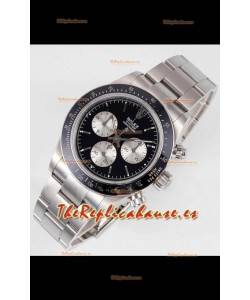 Rolex Daytona Super Clone BLAKEN Paul Newman Dial Negro Reloj Réplica Suizo - Movimiento 4130