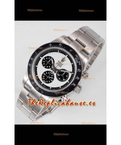 Rolex Daytona Super Clone BLAKEN Paul Newman Dial Blanco Reloj Réplica Suizo - Movimiento 4130