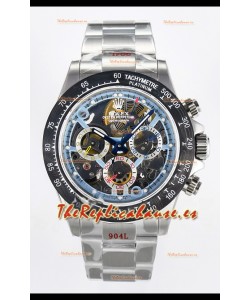 Rolex Daytona Super Clone Artisans De Geneve Acero Inoxidable Reloj Bisel Carbono Negro