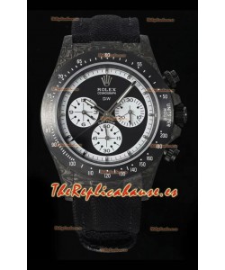Rolex Daytona Super Clone DiW Paul Newman Carbon Edition Watch - Caja Carbono Forjado Correa Negra Réplica Espejo 1:1