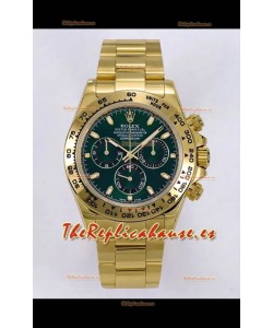Rolex Daytona John Mayer Super Clone 116508 Dial Oro AmarilloVerde Movimiento Cal.4130 Réplica Suiza