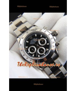 Rolex Daytona Movimiento Japonés Reloj Réplica en Dial Negro 