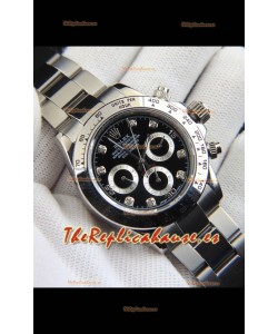 Rolex Daytona Movimiento Japonés Reloj Réplica en Dial Negro 