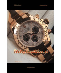 Rolex Daytona Movimiento Japonés Caja de Oro Reloj Réplica en Dial Patrón Meteorito 