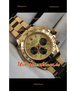 Rolex Daytona Movimiento Japonés Caja de Oro Reloj Réplica en Dial Dorado 