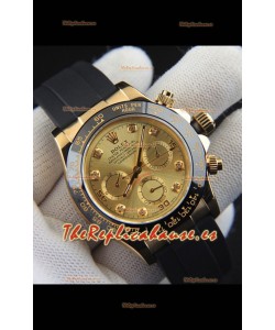 Rolex Daytona Movimiento Japonés Caja de Oro Reloj Réplica en Dial Dorado 