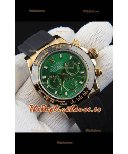 Rolex Daytona Movimiento Japonés Caja de Oro Reloj Réplica en Dial Verde 