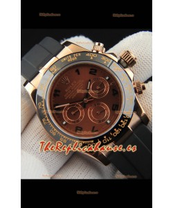 Rolex Daytona Movimiento Japonés Caja de Oro Reloj Réplica en Dial Marrón 