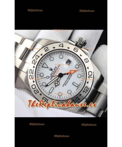 Rolex Explorer II Movimiento Japonés Reloj Réplica en Caja Acero Dial Blanco