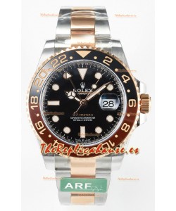 Rolex GMT Masters II Super Clone M126711CHNR-0002 Oro Everose Dos Tonos Reloj Réplica Suizo