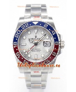 Rolex GMT Masters II Super Clone 126720 Cal.3285 Dial Blanco Meteorito Acero 904L en Correa Oyster Réplica Suiza