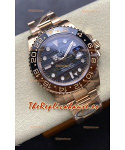 Rolex GMT Masters II Super Clone 126715CHNR Oro Rosado Tiger Iron Dial Reloj Réplica Suizo