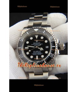 Rolex Sea Dweller Movimiento Japonés Reloj Réplica Dial Negro 44MM