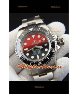 Rolex Sea Dweller Movimiento Japonés Reloj Réplica Dial Rojo 44MM
