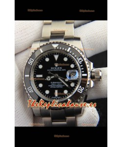 Rolex Submariner Reloj Japanese Reloj Réplica Dial Acero 904L Bisel de Cerámica en Negro