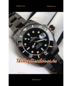 Rolex Submariner Reloj Réplica Japonés con Revestimiento en PVD Dial Negro 