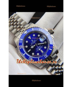 Rolex Submariner Japonés Reloj Réplica Acero 904L - Bisel de Cerámica en Azul