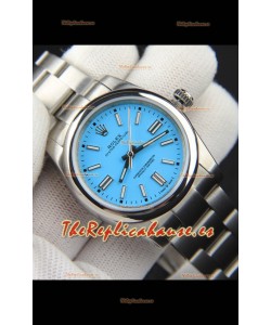 Rolex Oyster Perpetual Movimiento Japonés Reloj Réplica36MM - Dial Azul Tiffany