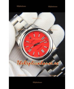 Rolex Oyster Perpetual Movimiento Japonés Reloj Réplica36MM - Dial Rojo