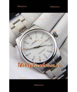 Rolex Oyster Perpetual Movimiento Japonés Reloj Réplica39MM - Dial Blanco