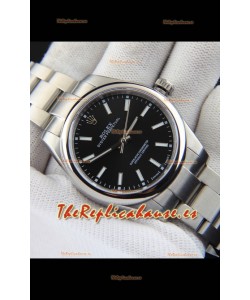 Rolex Oyster Perpetual Movimiento Japonés Reloj Réplica39MM - Dial Negro