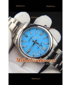 Rolex Oyster Perpetual Movimiento Japonés Reloj Réplica41MM - Dial Azul Tiffany