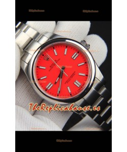 Rolex Oyster Perpetual Movimiento Japonés Reloj Réplica41MM - Dial Rojo