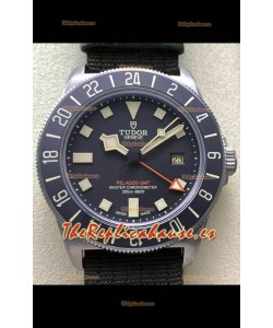 Tudor Pelagos FXD GMT Titanium Casing Réplica Espejo 1:1 Dial Negro en Correa Verde Nato